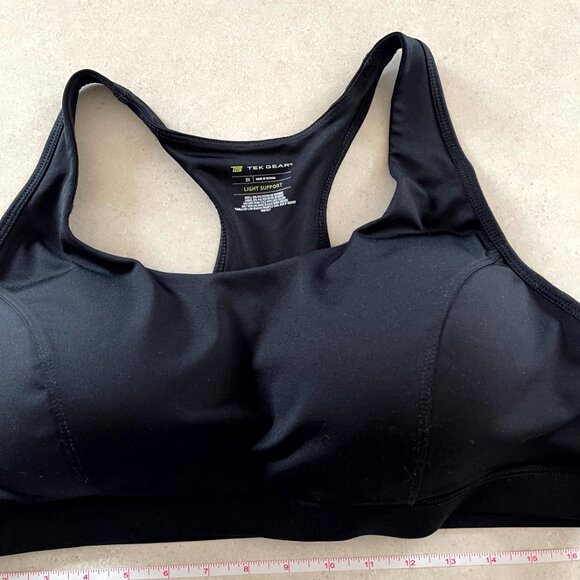 Tek Gear Black Padded Sports Bra - Light Support - Size 3X - Picture 2 of 6